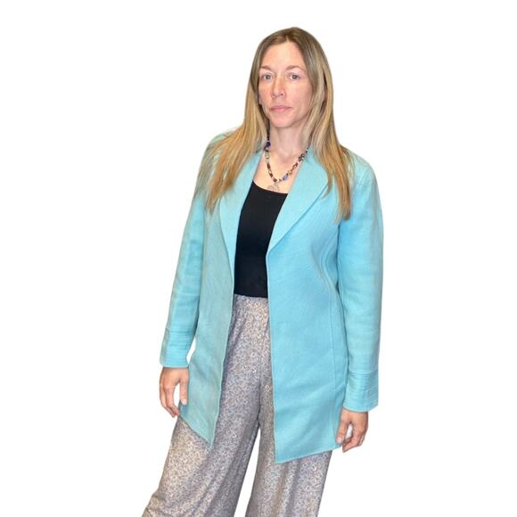 Vintage Blue Quilted Wool Jacket size 10 - Picture 2 of 10